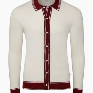 NWOT Onia Linen Long Sleeve Sweater Polo